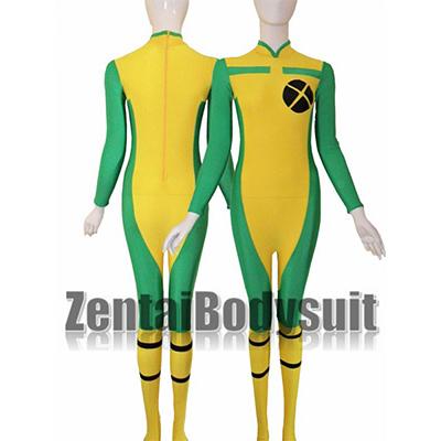 Rogue Costume,X-men Rogue Spandex Superhero Zentai Costume Suit