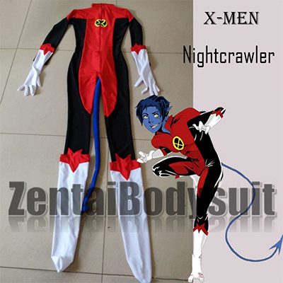X Men Nightcrawler Kurt Wagner Spandex Superhero Costume