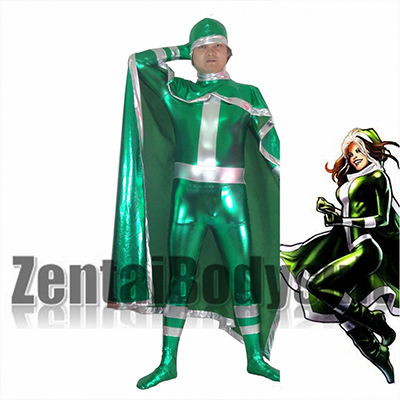 X-men Rogue Costume | Green Rogue Metal Superhero Costume