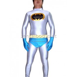 White And Blue Lake Batman Superhero Costume Zentai Suit