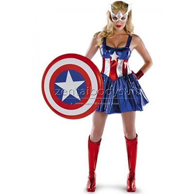 American Dream Sassy Deluxe Sexy Captain America Superhero Halloween Costume