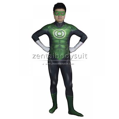 3D Movie Green Lantern Costume Cosplay Zentai Suit