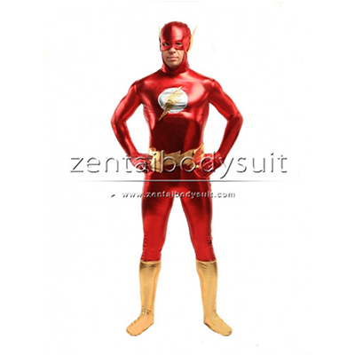 The Flash Shiny Metallic Superhero Costume