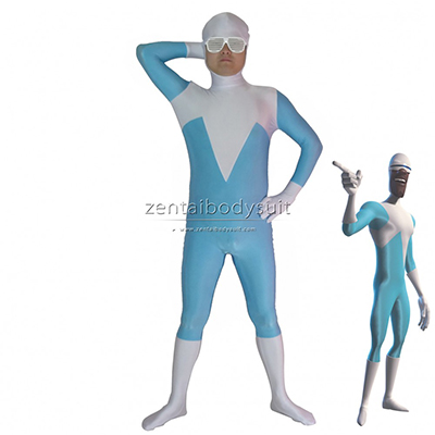 The Incredibles Frozone Costume Superhero Zentai Suit